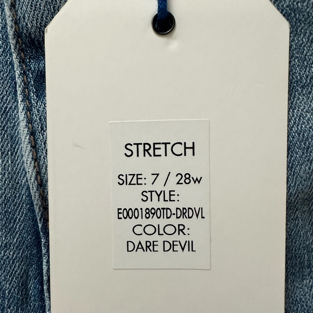 Eunina Light Blue High Rise Distressed Straight Leg Jeans - Picture 9 of 9